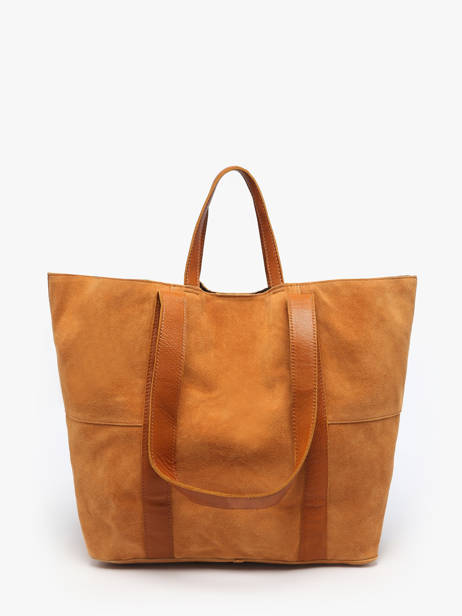 Schoudertas Jasmin Leder Pieces Bruin jasmin 17160092